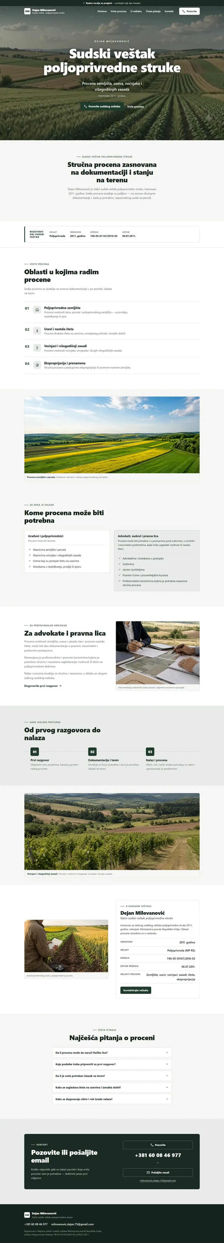 Novi sajt sudskog veštaka — ceo prikaz